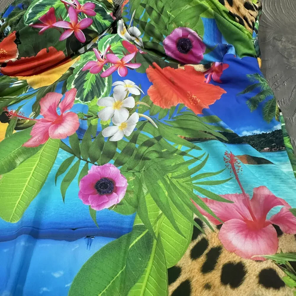 Feriado‎ Nacional Tropical and Animal Print One Piece Swimsuit with Padding